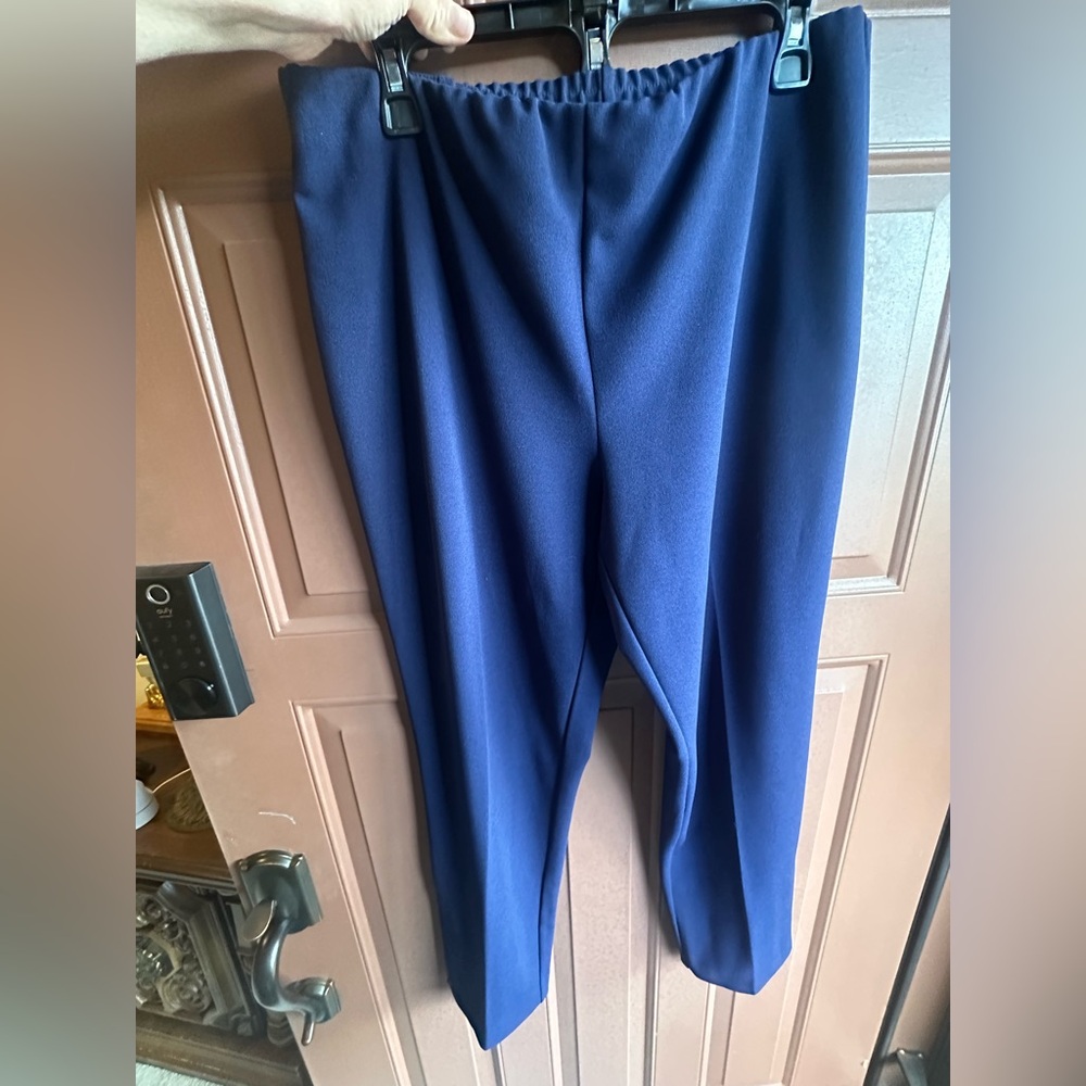 Dennis Basso Navy Blue Dress Pants Slacks 27” inseam